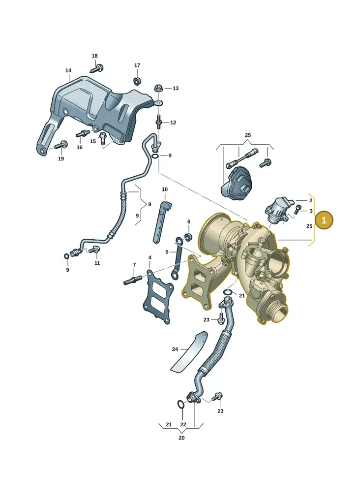 06Q145702C — Volkswagen Passat estate (2023-) diagram 884145251, position 1