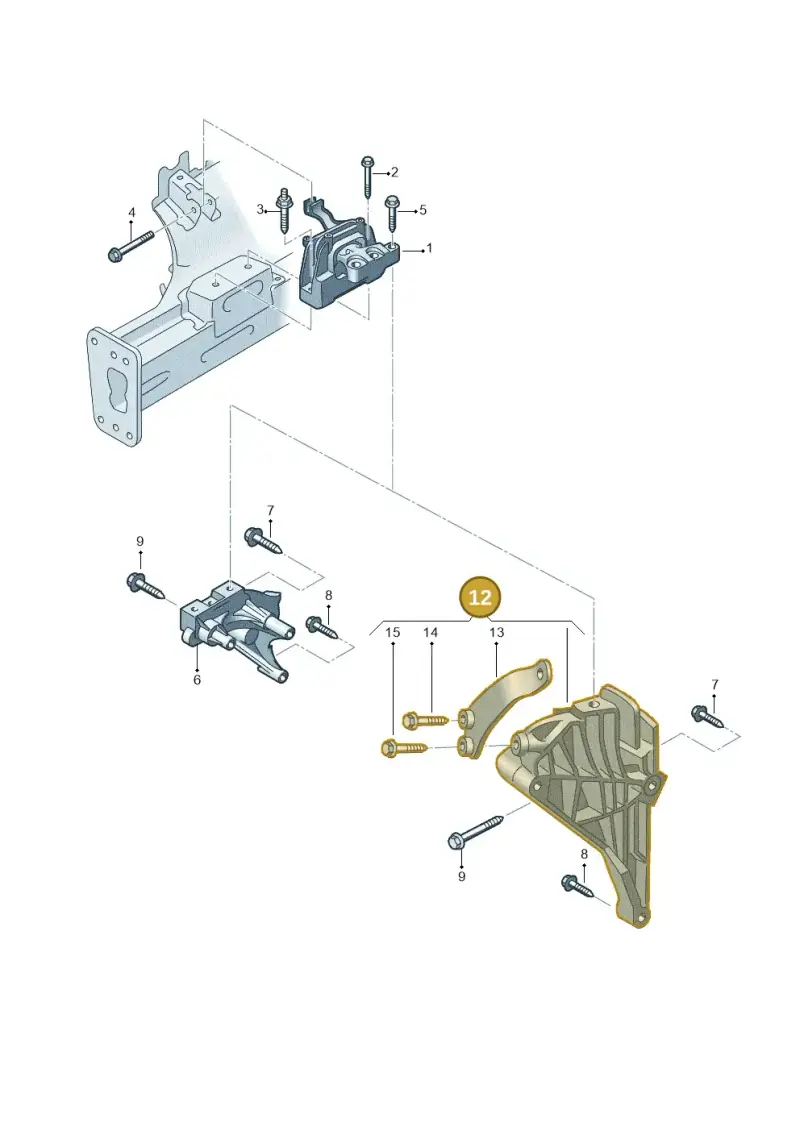 06Q199351C — Volkswagen Tiguan 2.0 4Motion (2017-2024) diagram 833199110, position 12