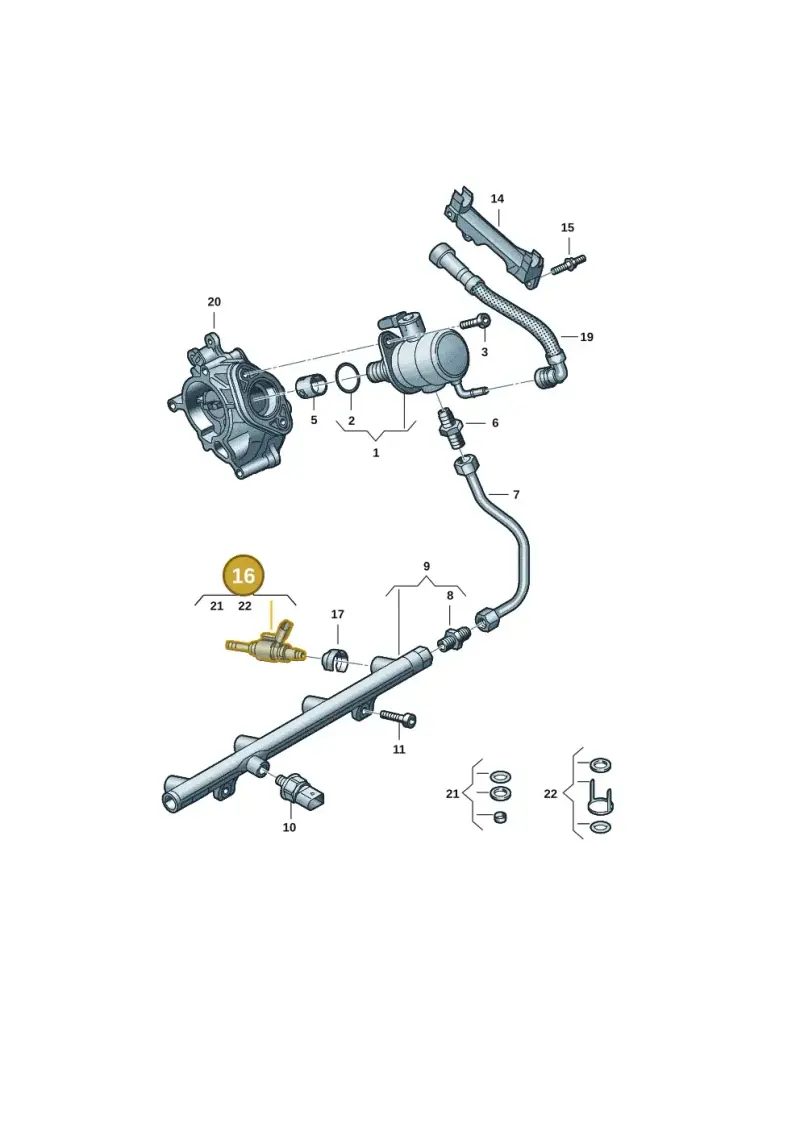 06Q906036A — Audi Q8 (2018-2025) diagram 849133076, position 16