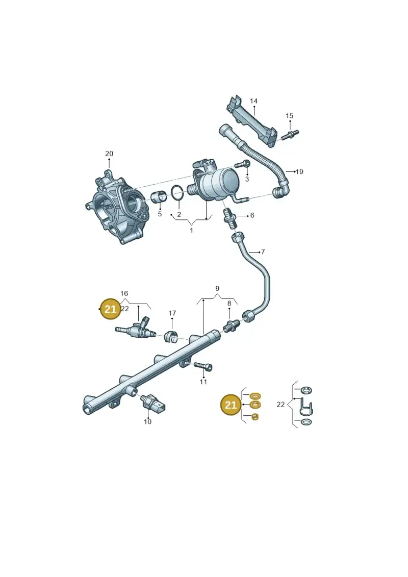 06Q906907 — Volkswagen Touareg (2017-2023) diagram 849133076, position 21