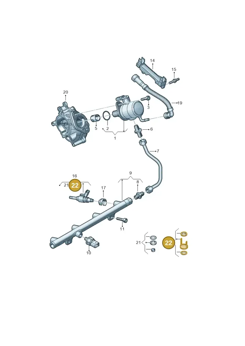06Q906907A — Volkswagen Touareg (2017-2023) diagram 849133076, position 22