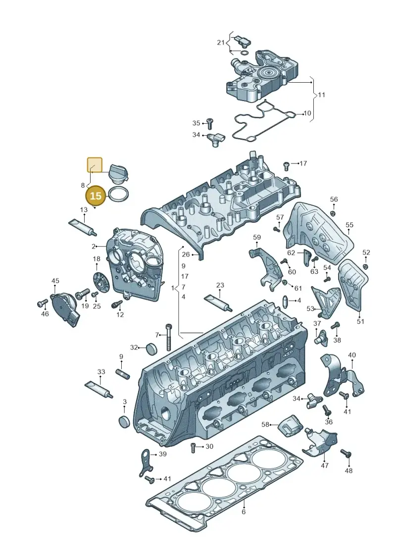 06R103281H — Audi A5 Limousine (2024-2025) diagram 849103000, position 15