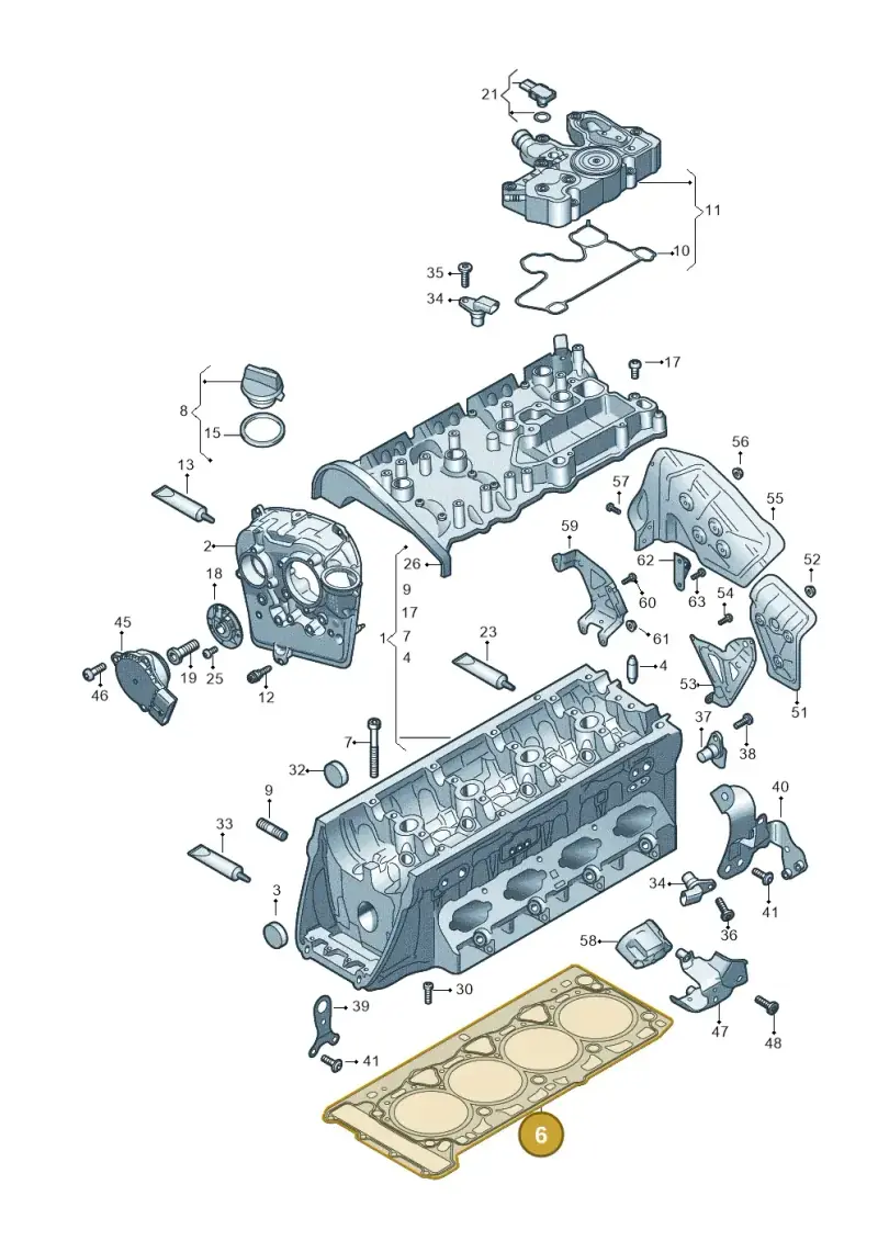 06R103383 — Audi A5 Limousine (2024-2025) diagram 849103000, position 6
