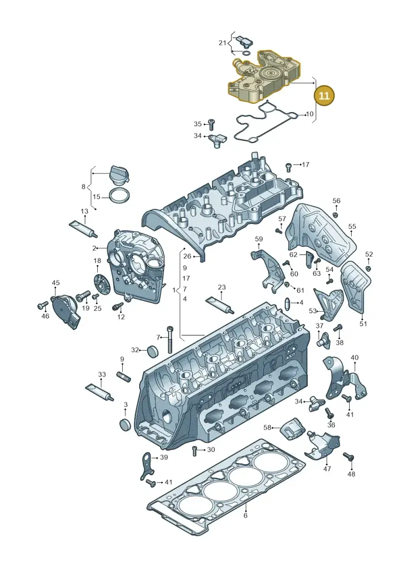 06R103495B — Audi A5 Limousine (2024-2025) diagram 849103000, position 11