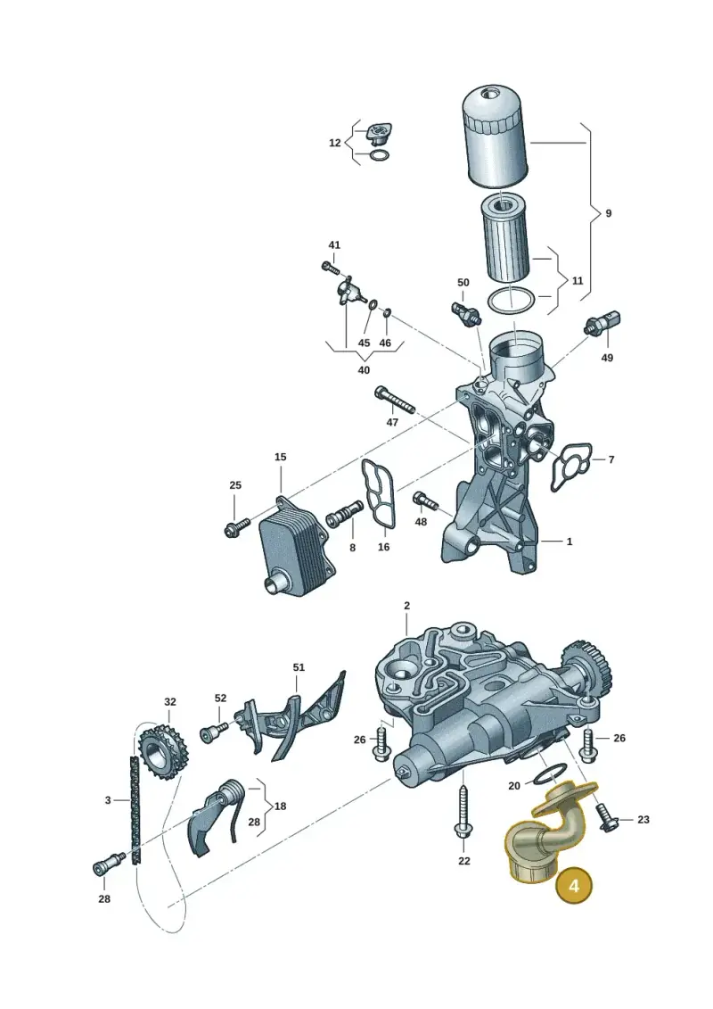 06R115251 — Audi A5 Limousine (2024-2025) diagram 849115015, position 4
