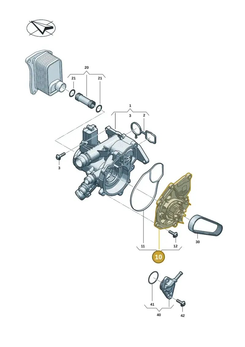 06R121012B — Audi A5 Limousine (2024-2025) diagram 06r121000, position 10