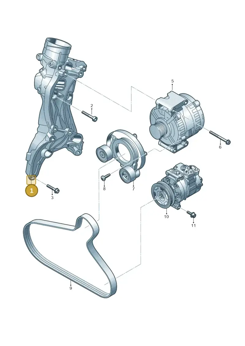 06R903143B — Audi A5 Limousine (2024-2025) diagram 849903300, position 1
