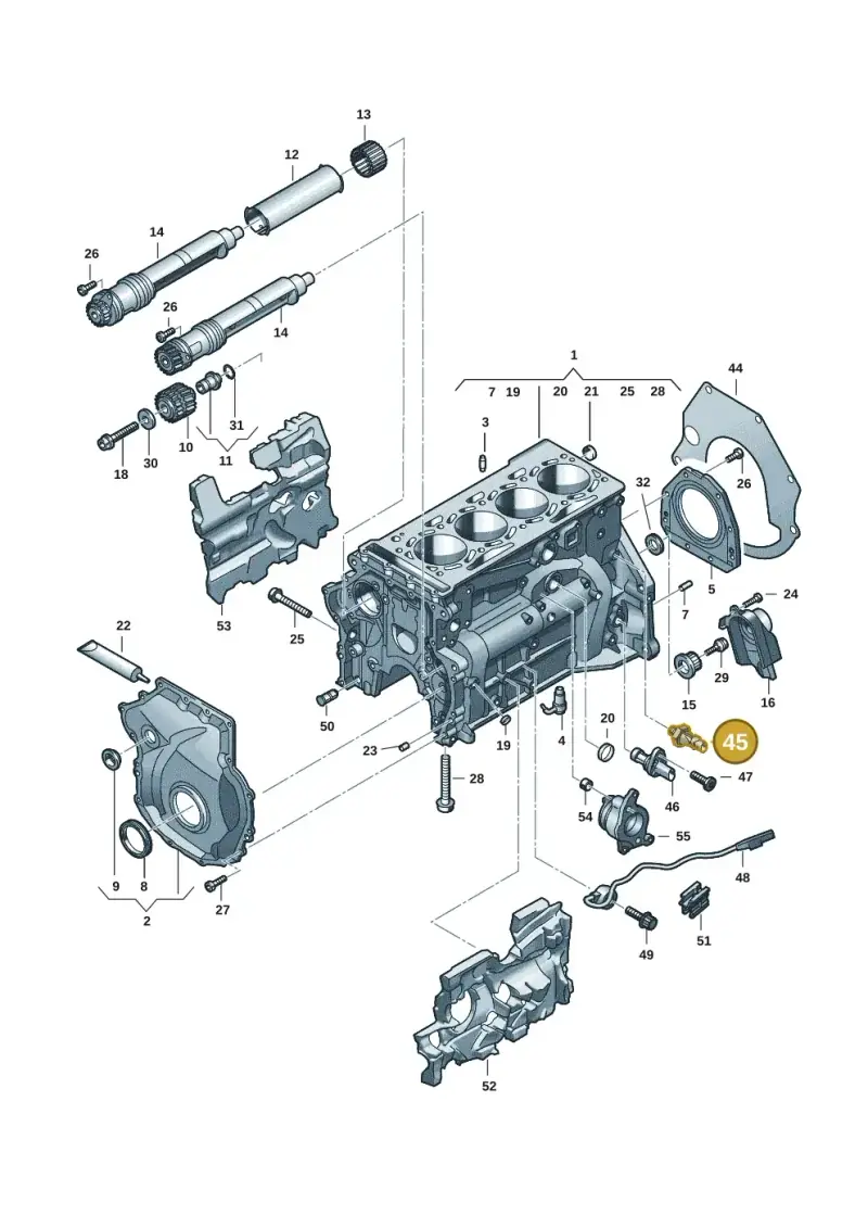 06R919081 — Audi A5 Limousine (2024-2025) diagram 849103017, position 45