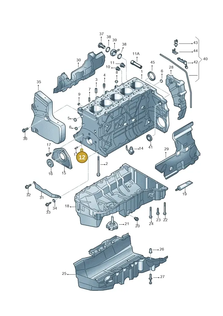 070103139 — Volkswagen Transp. caravelle (2008-2009) diagram 410103300, position 12