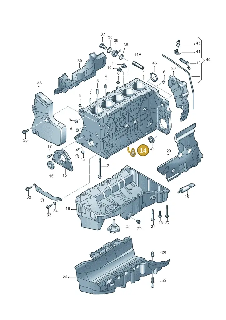070103157A — Volkswagen Transp. caravelle (2008-2009) diagram 410103300, position 14