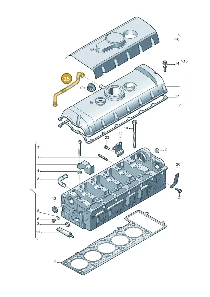 070103474G — Volkswagen Touareg 08> (2007-) diagram 478103610, position 15