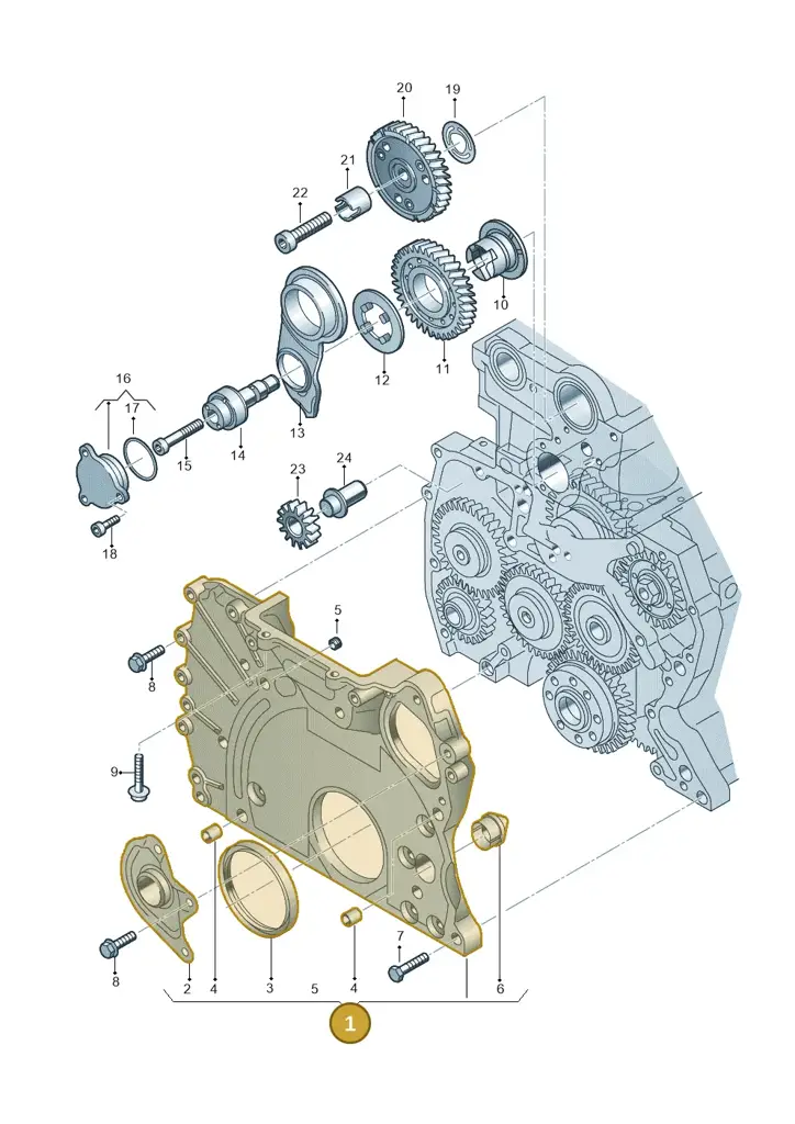 070109210 — Volkswagen Transp. caravelle (2008-2009) diagram 611109910, position 1