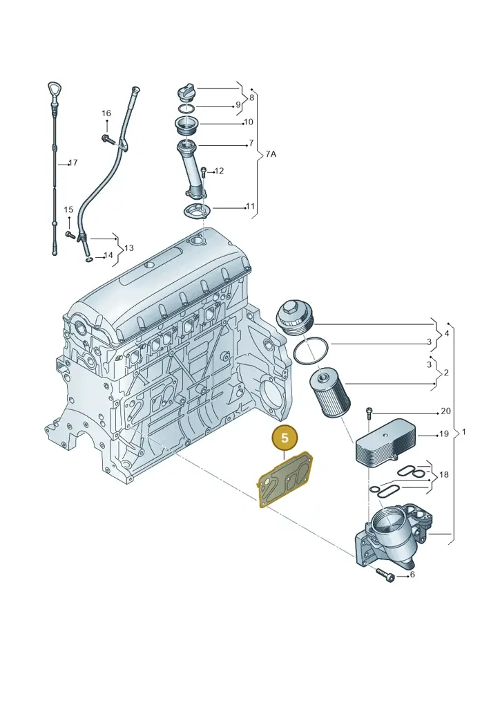 070115441A — Volkswagen Transp. caravelle (2008-2009) diagram 410115900, position 5