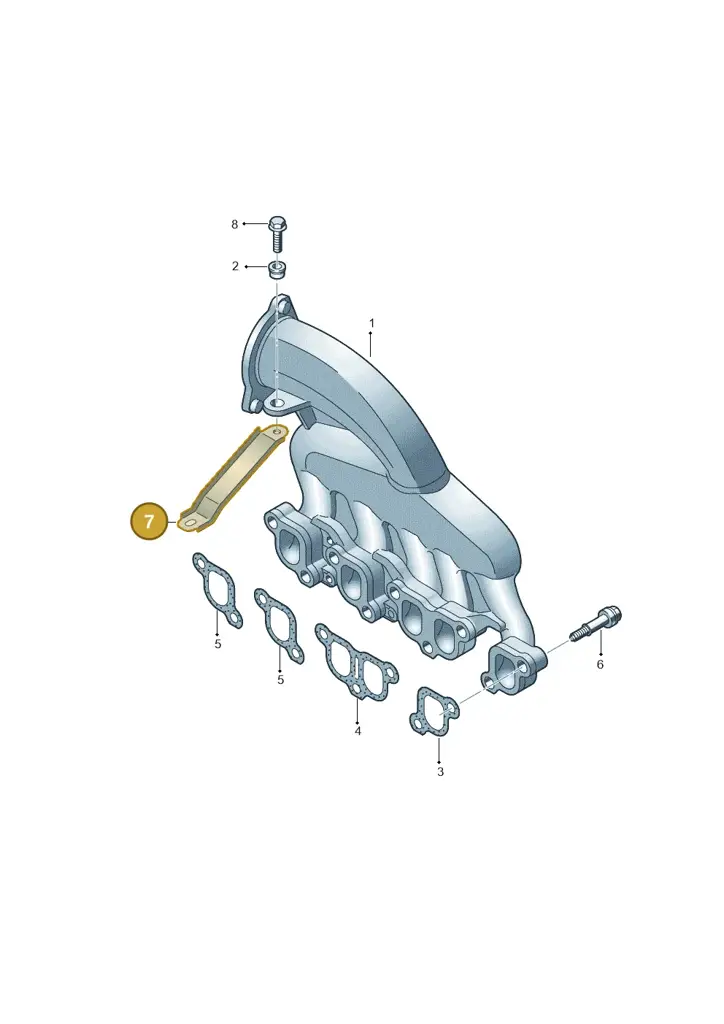 070129722E — Volkswagen Transp. caravelle (2008-2009) diagram 410129600, position 7