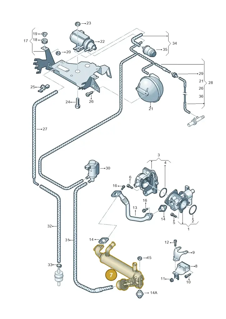 070131512F — Volkswagen Transp. caravelle (2008-2009) diagram 630131900, position 7