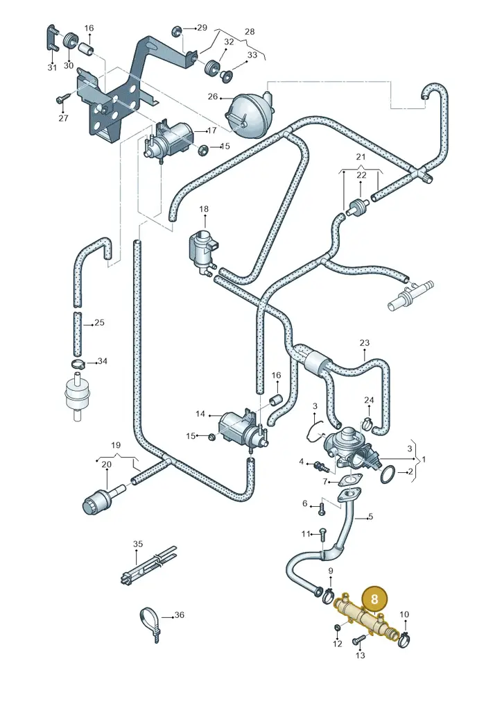 070131513D — Volkswagen Transp. caravelle (2008-2009) diagram 410131800, position 8