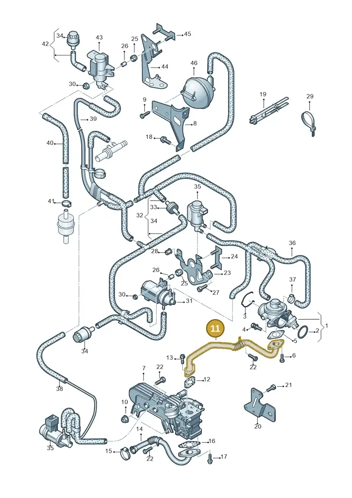 070131521AG — Volkswagen Touareg (2005-2006) diagram 274131450, position 11