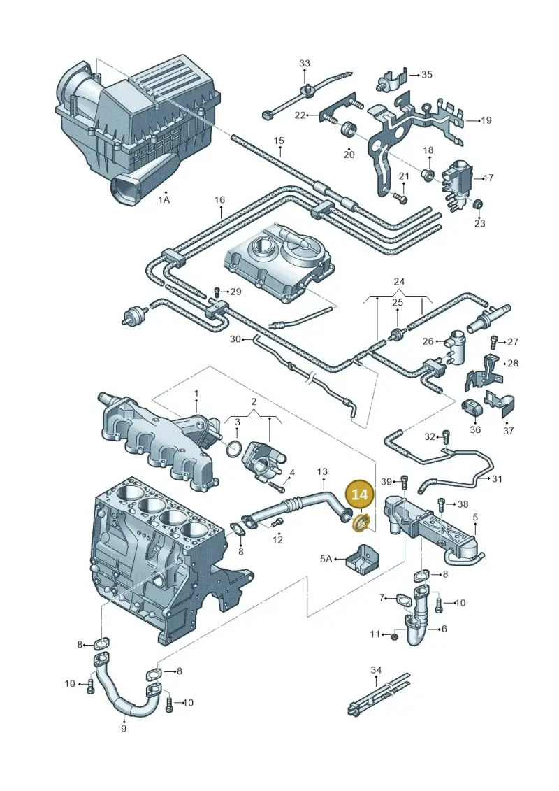 070131548C — Volkswagen Caddy kombi (2015-2020) diagram 694131500, position 14