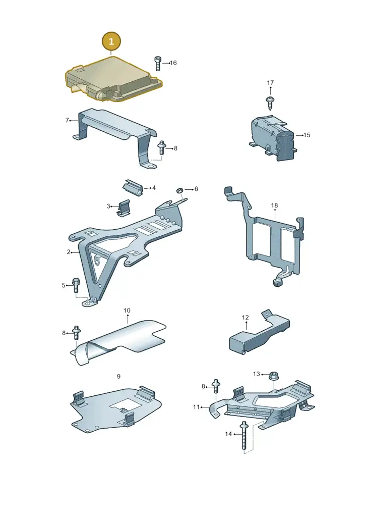 070906016BC — Volkswagen Touareg (2005-2006) diagram 274906200, position 1
