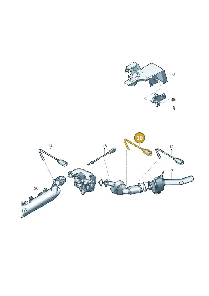 070906088D — Volkswagen Touareg 08> (2007-) diagram 274906150, position 10