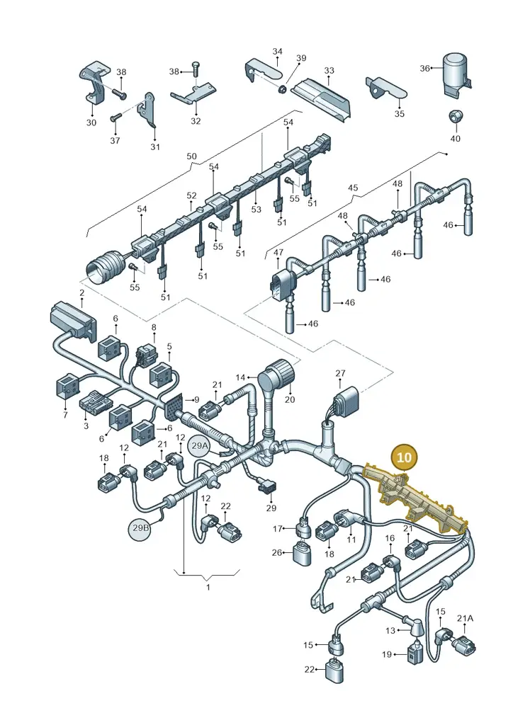 070971824 — Volkswagen Transp. caravelle (2008-2009) diagram 410971050, position 10