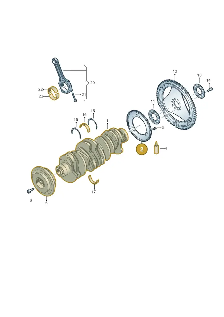 071105189D — Volkswagen Touareg BlueMotion (2014-2018) diagram 693105100, position 2