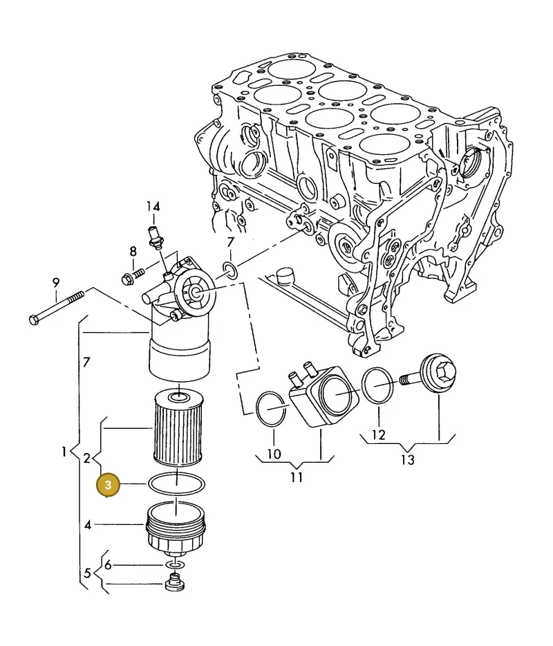 071115444 — Volkswagen OTTO-IND.-MOT.         77> (1977-) diagram 421115400, position 3