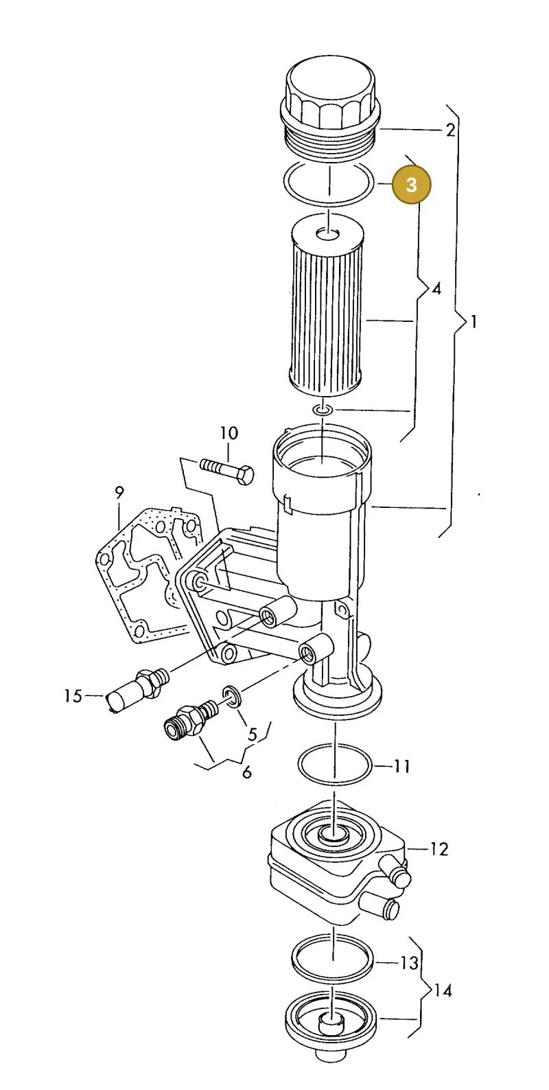 071115444 — Volkswagen DIES.-IND.-MOT.1,9>2,0 (1990-2007) diagram 455115500, position 3