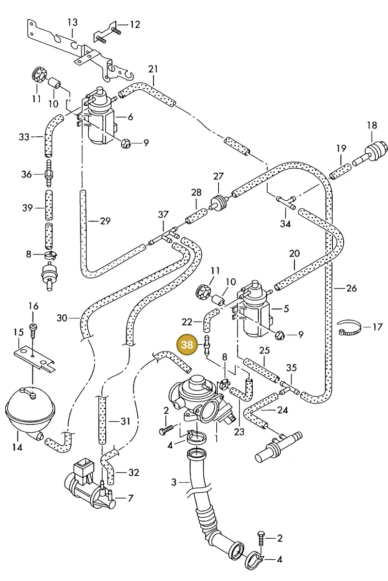 073133382 — Volkswagen LT, LT 4X4 (2003-2006) diagram 176131200, position 38