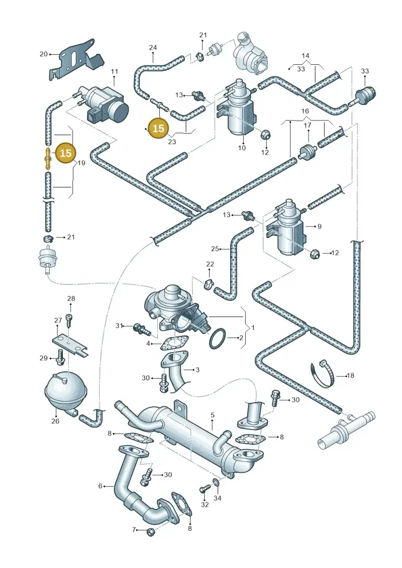 073133382 — Volkswagen Sharan (2008-2010) diagram 244131250, position 15