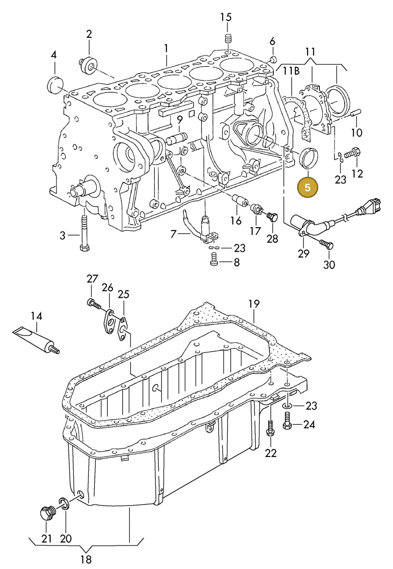074103113A — Volkswagen MARINE-MOTOR           02> (2002-) diagram 277103100, position 5