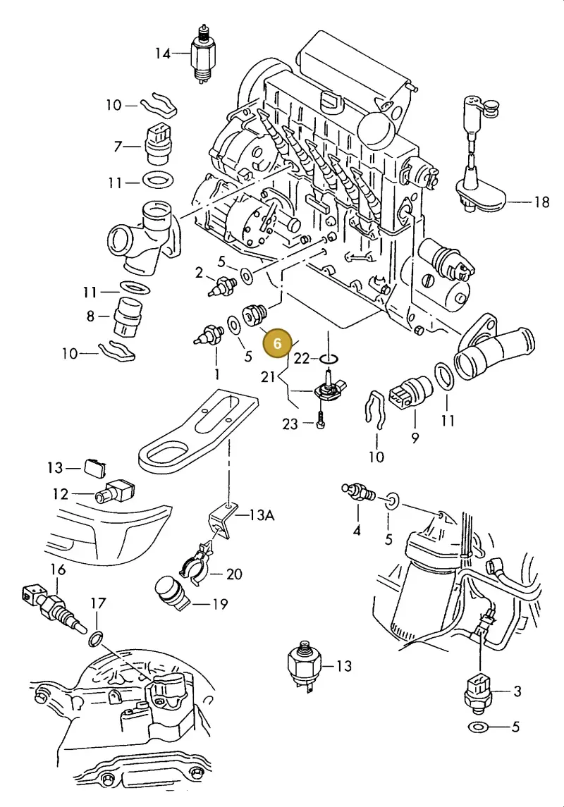 074103179 — Volkswagen LT, LT 4X4 (2003-2006) diagram 117919650, position 6