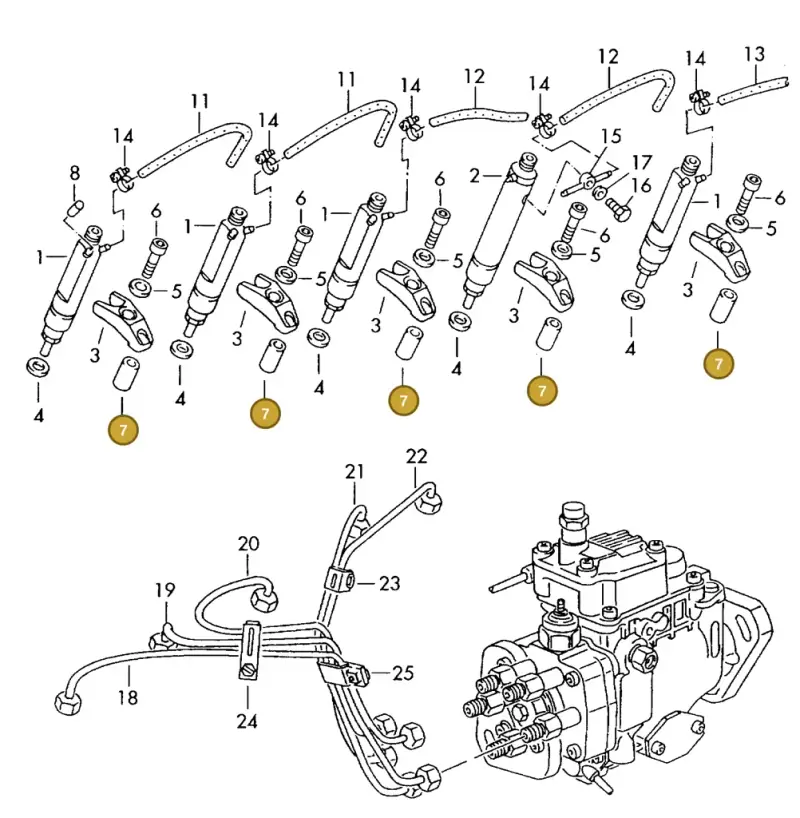 074103316A — Volkswagen LT, LT 4X4 (2003-2006) diagram 118130900, position 7