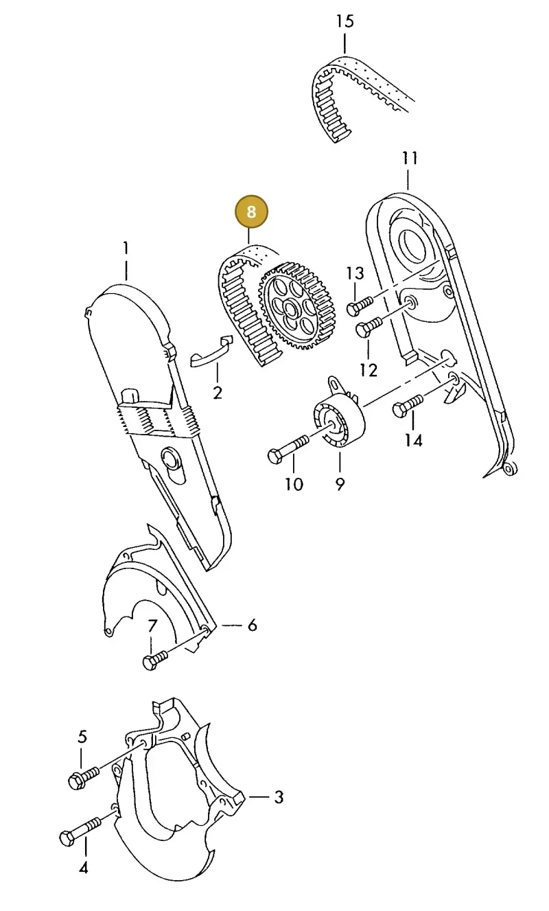 074109119R — Volkswagen MARINE-MOTOR           02> (2002-) diagram 277109700, position 8