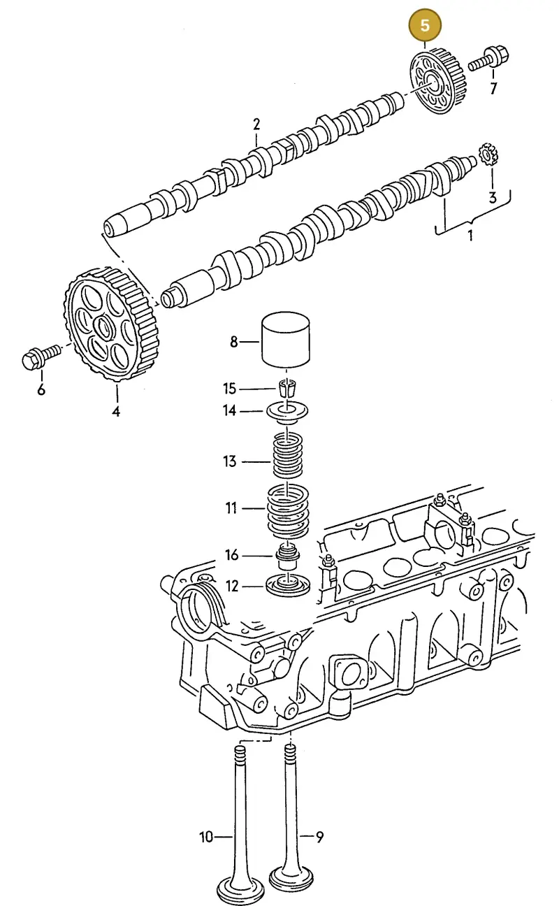 074130111H — Volkswagen LT, LT 4x4 (28-55) (1989-1995) diagram 109007000, position 5