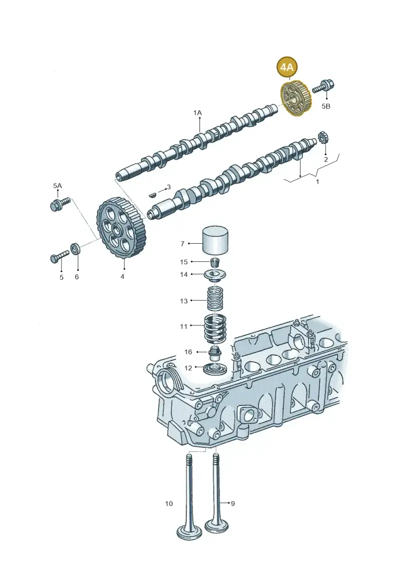 074130111H — Volkswagen LT, LT 4X4 (2003-2006) diagram 117109200, position 4A