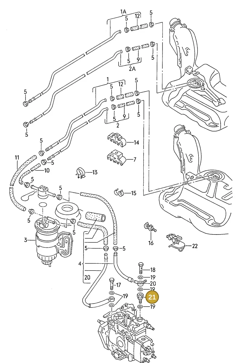074130349 — Volkswagen Passat (1991-1993) diagram 084051100, position 21