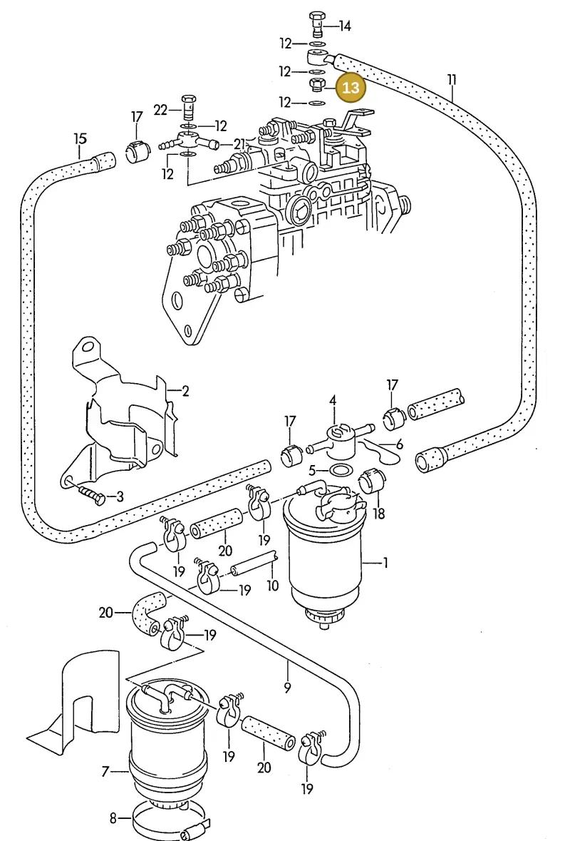 074130349 — Volkswagen LT, LT 4x4 (28-55) (1989-1995) diagram 109018000, position 13