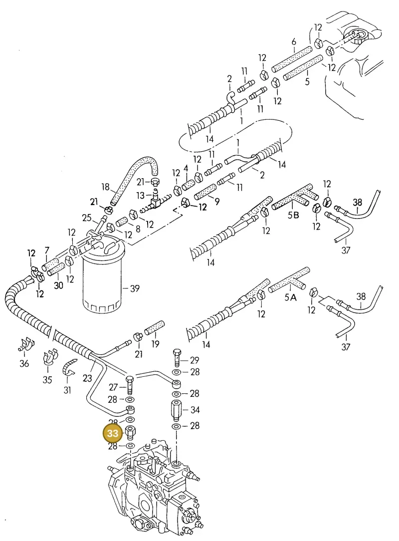 074130349 — Volkswagen Transporter syncro (1992-1995) diagram 117201250, position 33