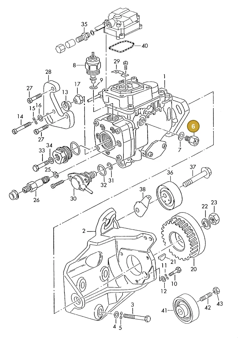 074130349 — Volkswagen LT, LT 4X4 (2003-2006) diagram 442130400, position 6