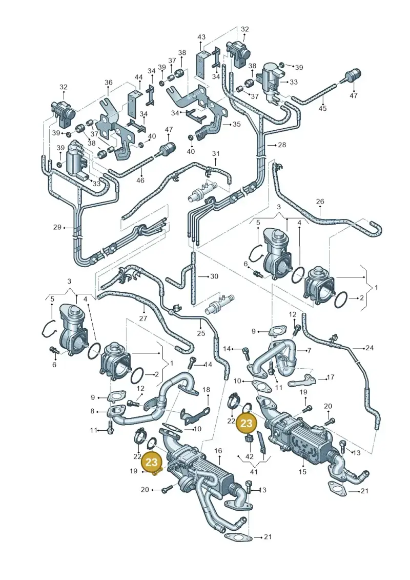 074131547A — Volkswagen Phaeton (lang) (2003-2006) diagram 258131700, position 23