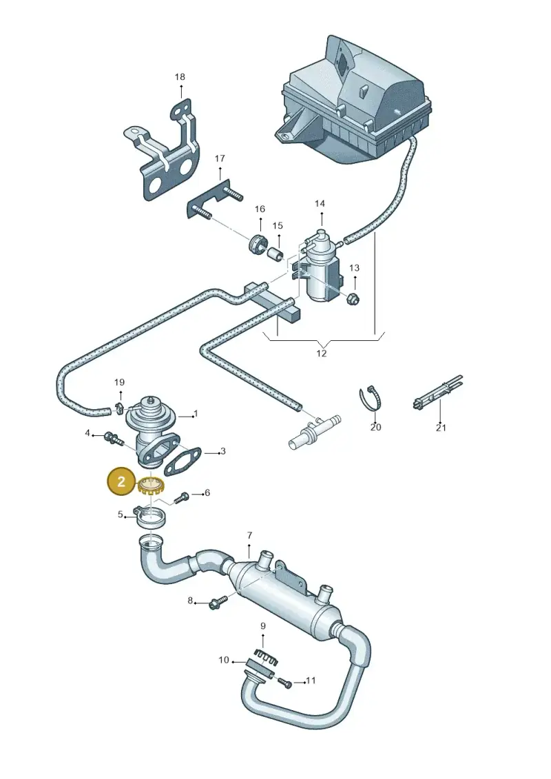 074131547A — Volkswagen Caddy panel van (2008-2010) diagram 443131600, position 2