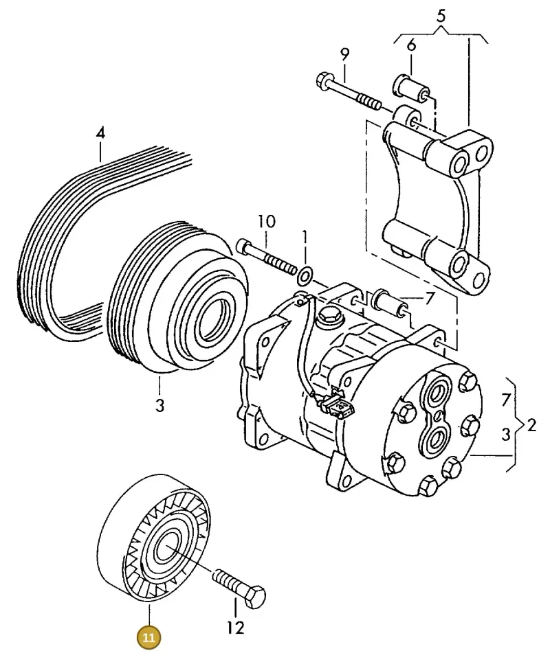 074145278E — Volkswagen LT, LT 4X4 (1996-2003) diagram 176260300, position 11