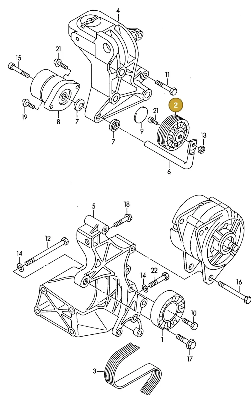074145278F — Volkswagen Transporter syncro (1992-1995) diagram 117903650, position 2