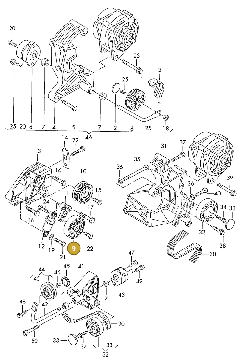 074145278F — Volkswagen Eurovan (1998-2003) diagram 230903500, position 9