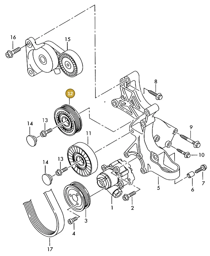 074145278F — Volkswagen MARINE-MOTOR           02> (2002-) diagram 277145750, position 12