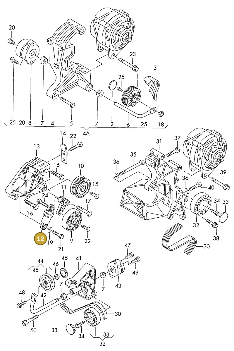 074145299A — Volkswagen Eurovan (1998-2003) diagram 230903500, position 12