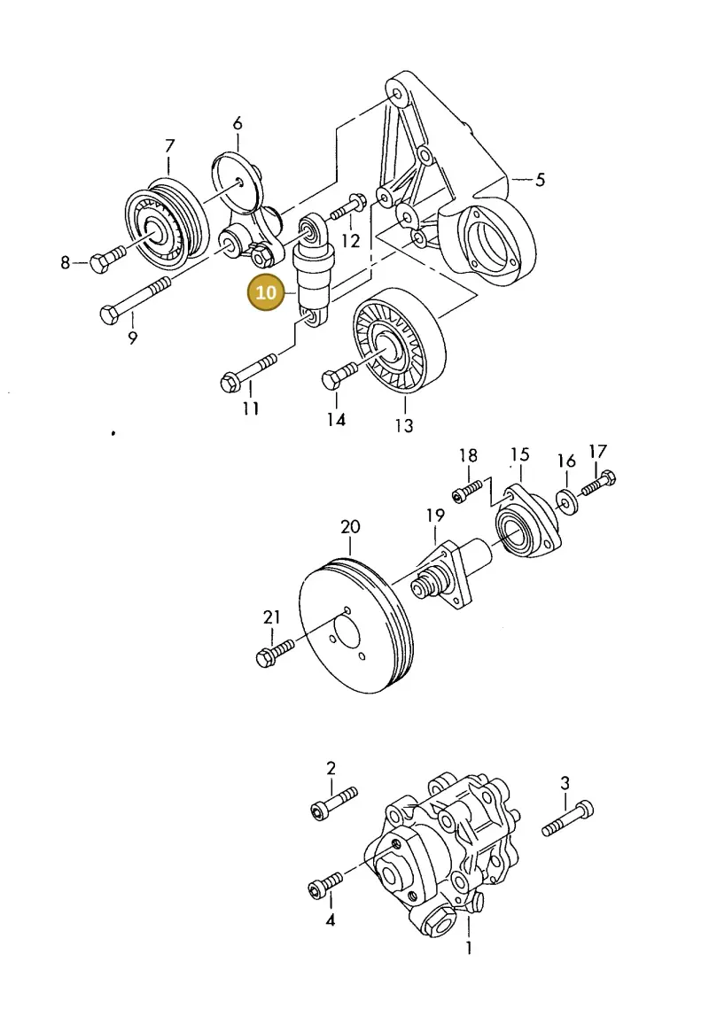 074145299A — Volkswagen DIES.-IND.-MOT.2,4>    81> (1981-) diagram 424145400, position 10