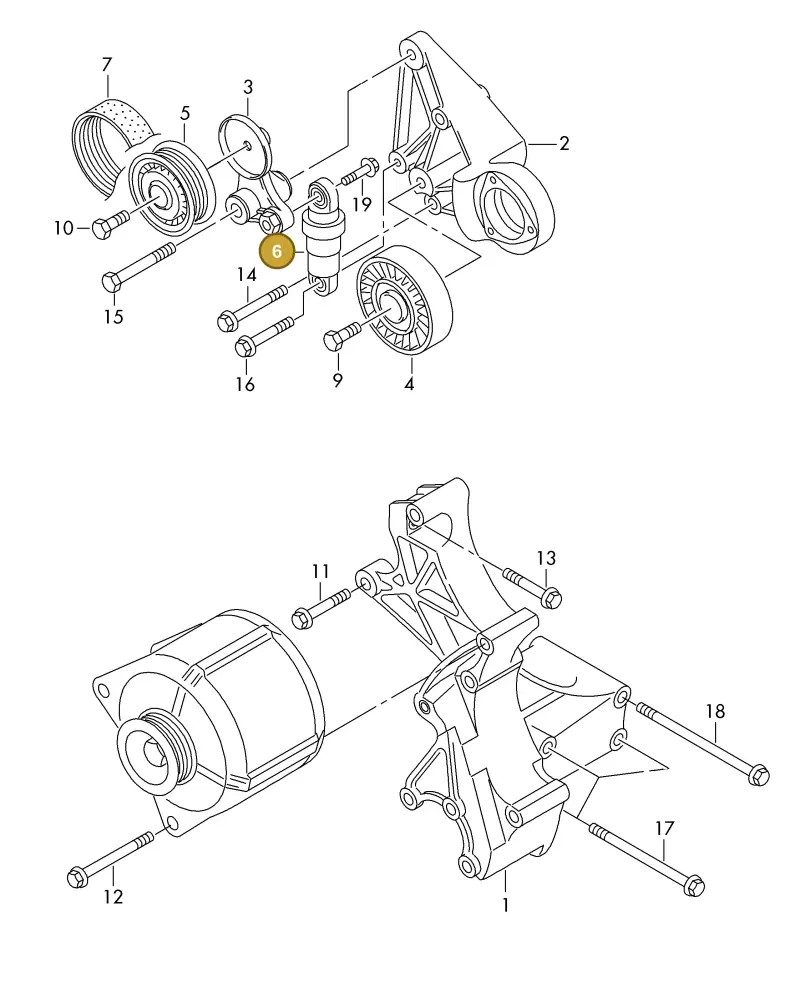074145299A — Volkswagen LT, LT 4X4 (2003-2006) diagram 442903600, position 6