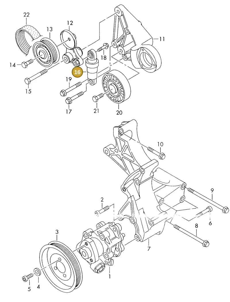074145299A — Volkswagen LT, LT 4X4 (2003-2006) diagram 176145800, position 16